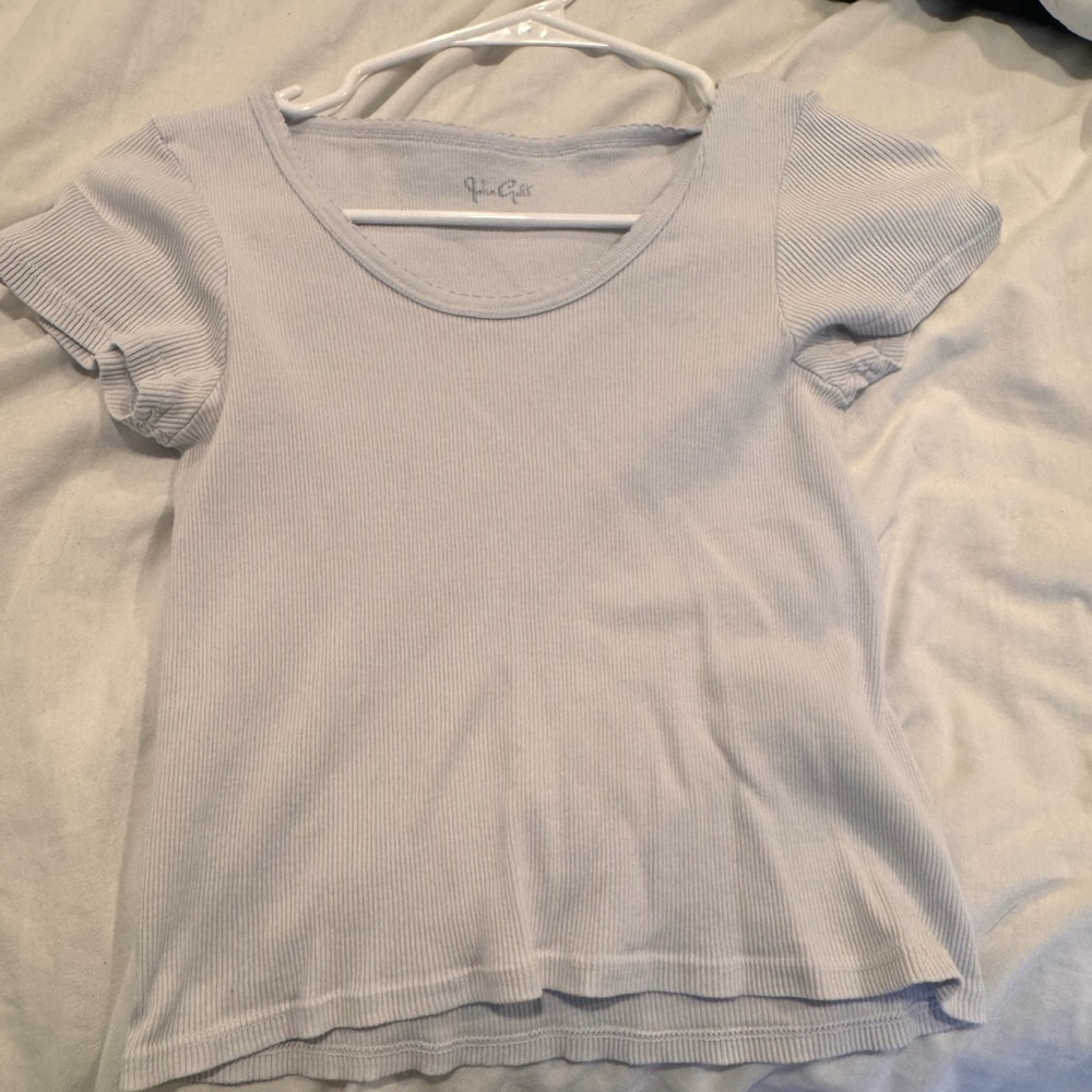 John Galt Blue Crop Top